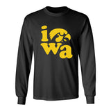 Iowa Hawkeyes Long Sleeve Tee Shirt - Iowa Stacked