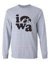 Iowa Hawkeyes Long Sleeve Shirt - Iowa Stacked