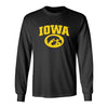 Iowa Hawkeyes Long Sleeve Tee Shirt - Arched IOWA with Tigerhawk Oval