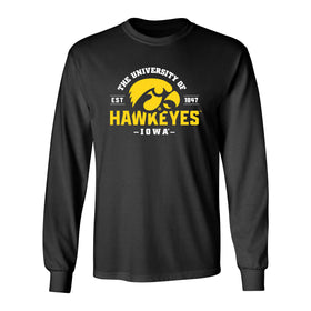 Iowa Hawkeyes Long Sleeve Tee Shirt - The University of Iowa Hawkeyes EST 1847