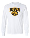 Iowa Hawkeyes Long Sleeve Tee Shirt - Iowa Oval Tigerhawk Logo