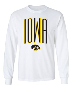 Iowa Hawkeyes Long Sleeve Tee Shirt - Iowa Arch with Tigerhawk