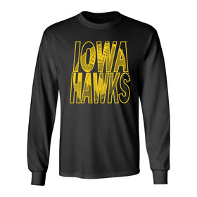 Iowa Hawkeyes Long Sleeve Tee Shirt - Iowa Hawks Football Image