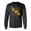 Iowa Hawkeyes Long Sleeve Tee Shirt - Diagonal Echo Iowa