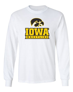 Iowa Hawkeyes Long Sleeve Tee Shirt - Iowa Wrestling Black and Gold