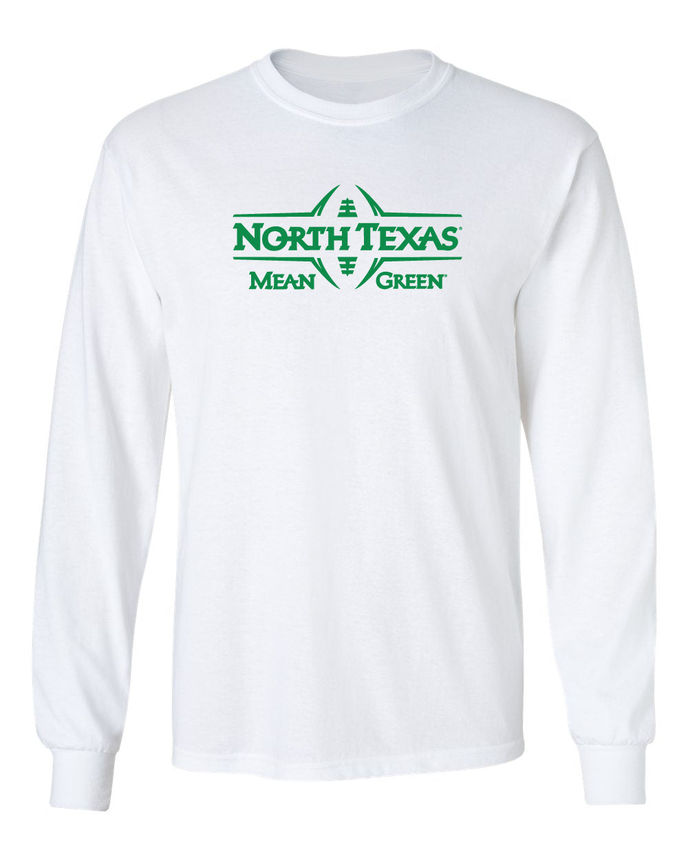 North Texas Mean Green Long Sleeve Tee Shirt - North Texas Football Laces