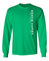 North Texas Mean Green Long Sleeve Tee Shirt - Vert University of North Texas