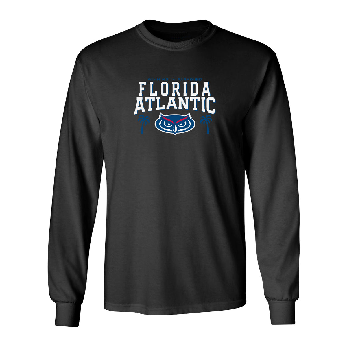 Florida Atlantic Owls Long Sleeve Tee Shirt - FAU Owls Winning in Paradise