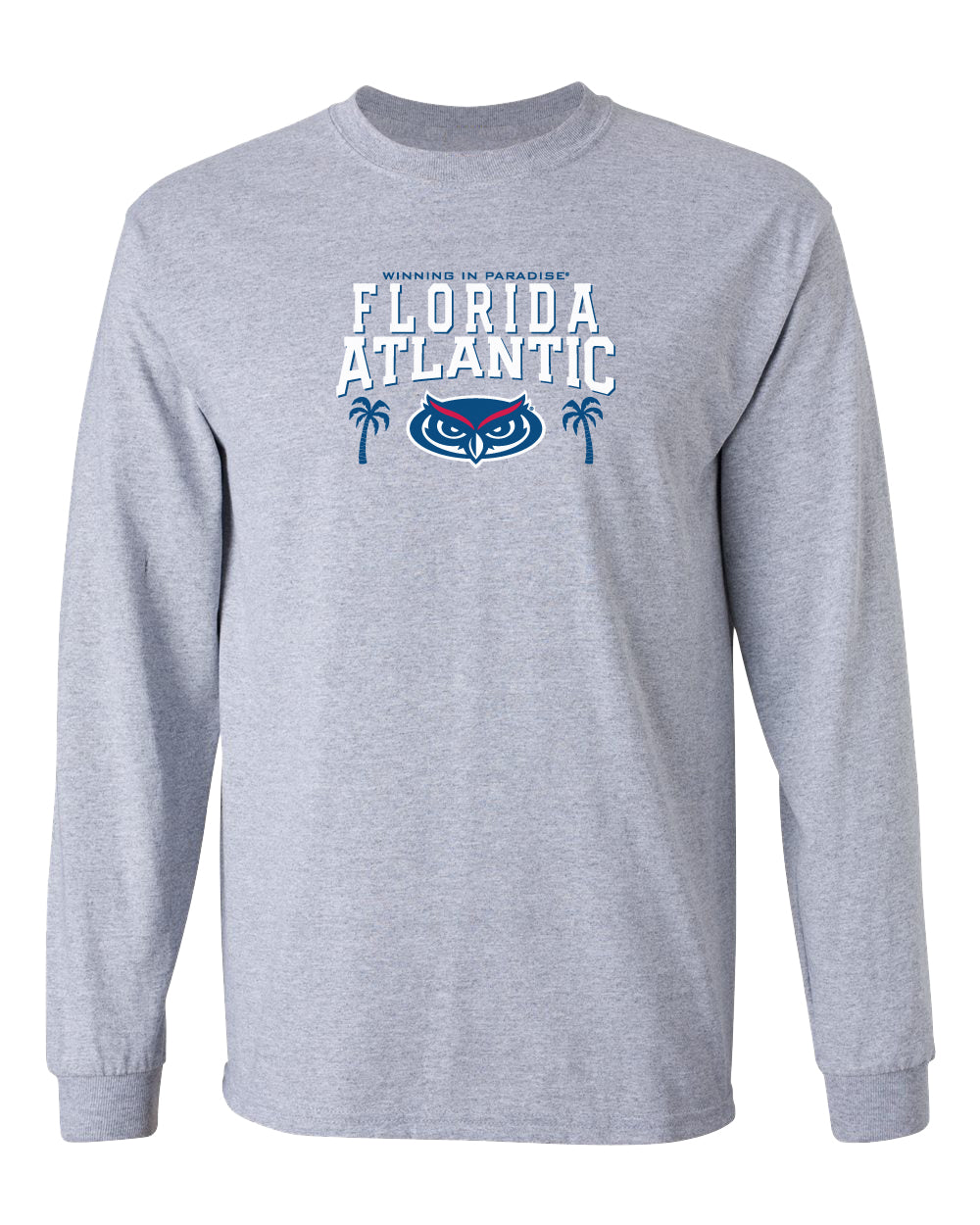 Florida Atlantic Owls Long Sleeve Tee Shirt - FAU Owls Winning in Paradise
