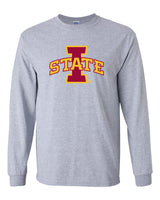 Iowa State Cyclones Long Sleeve Tee Shirt - ISU I-STATE Logo