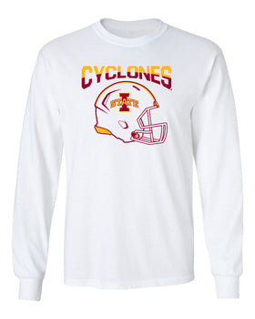 Iowa State Cyclones Long Sleeve Tee Shirt - ISU Cyclones Football Helmet