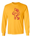 Iowa State Cyclones Long Sleeve Tee Shirt - Mascot Cy Full Body