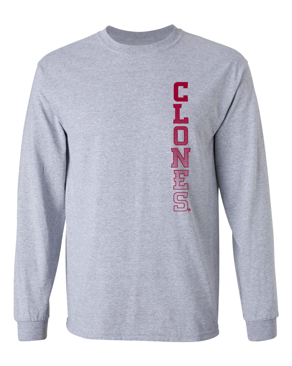Iowa State Cyclones Long Sleeve Tee Shirt - Vertical Clones Fade