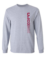 Iowa State Cyclones Long Sleeve Tee Shirt - Vertical Clones Fade