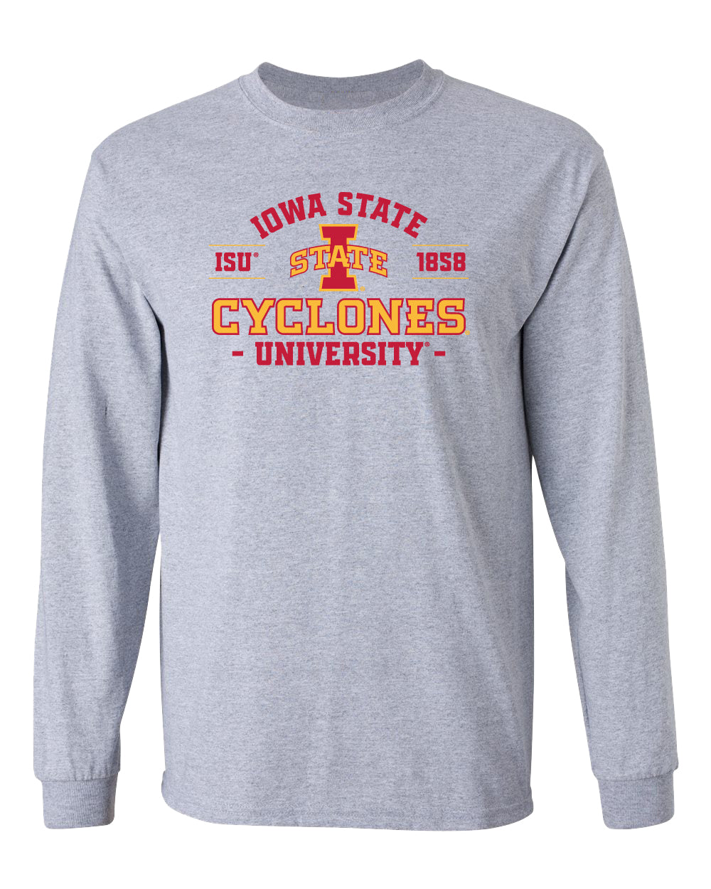 Iowa State Cyclones Long Sleeve Tee Shirt - Arch Iowa State 1858