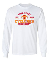 Iowa State Cyclones Long Sleeve Tee Shirt - Arch Iowa State 1858