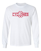 Iowa State Cyclones Long Sleeve Tee Shirt - Striped Cyclones Football Laces