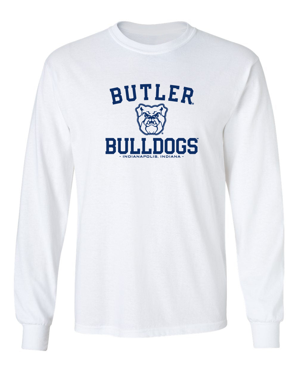 Butler Bulldogs Long Sleeve Tee Shirt - Butler Bulldogs Arch Primary Logo