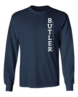 Butler Bulldogs Long Sleeve Tee Shirt - Vertical Butler University