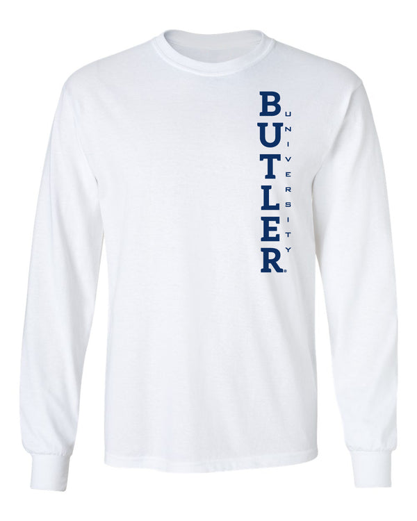 Butler Bulldogs Long Sleeve Tee Shirt - Vertical Butler University