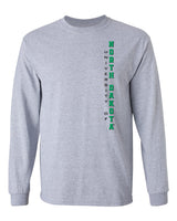 North Dakota Fighting Hawks Long Sleeve Tee Shirt - Vertical University of North Dakota