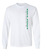 North Dakota Fighting Hawks Long Sleeve Tee Shirt - Vertical University of North Dakota