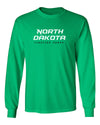 North Dakota Fighting Hawks Long Sleeve Tee Shirt - Official Stacked UND Word Mark