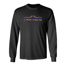 Northern Iowa Panthers Long Sleeve Tee Shirt - Striped UNI Panthers Football Laces