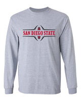 San Diego State Aztecs Long Sleeve Tee Shirt - Football Laces
