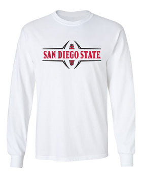 San Diego State Aztecs Long Sleeve Tee Shirt - Football Laces