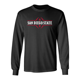 San Diego State Aztecs Long Sleeve Tee Shirt - SDSU Football Laces