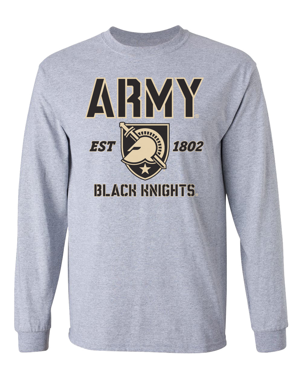 Army Black Knights Long Sleeve Tee Shirt - Army West Point Established 1802