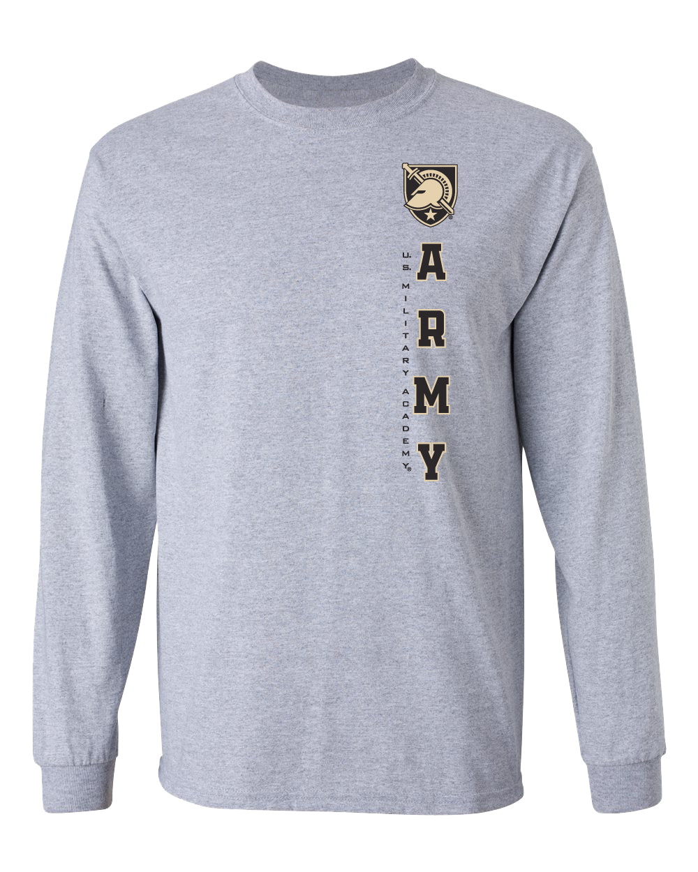 Army Black Knights Long Sleeve Tee Shirt - Vertical United States Military Academy