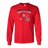 South Dakota Coyotes Long Sleeve Tee Shirt - USD Football Helmet