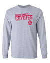 South Dakota Coyotes Long Sleeve Tee Shirt - Coyotes Stripe Fade