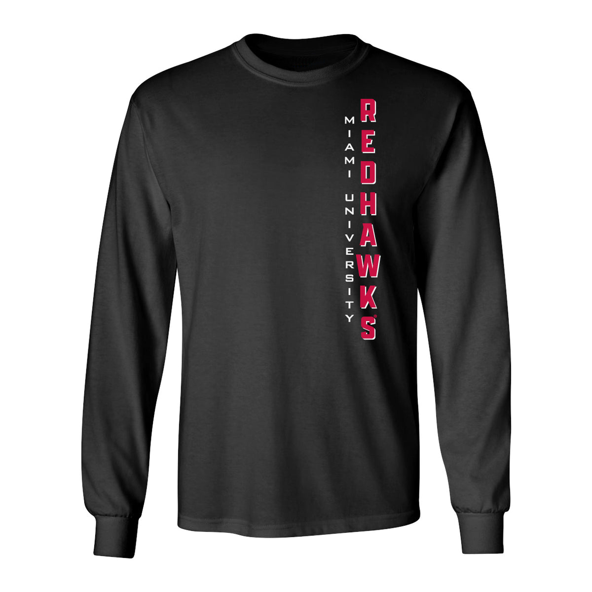 Miami University RedHawks Long Sleeve Tee Shirt - Vert Miami University Redhawks