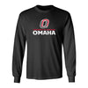 Omaha Mavericks Long Sleeve Tee Shirt - University of Nebraska Omaha with Primary Logo on Black
