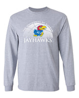 Kansas Jayhawks Long Sleeve Tee Shirt - Kansas Basketball Primary Logo