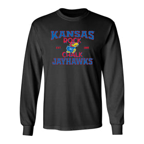 Kansas Jayhawks Long Sleeve Tee Shirt - Rock Chalk Jayhawks