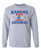 Kansas Jayhawks Long Sleeve Tee Shirt - Rock Chalk Jayhawks