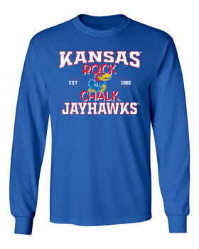 Kansas Jayhawks Long Sleeve Tee Shirt - Rock Chalk Jayhawks