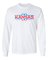 Kansas Jayhawks Long Sleeve Tee Shirt - Kansas Football Laces