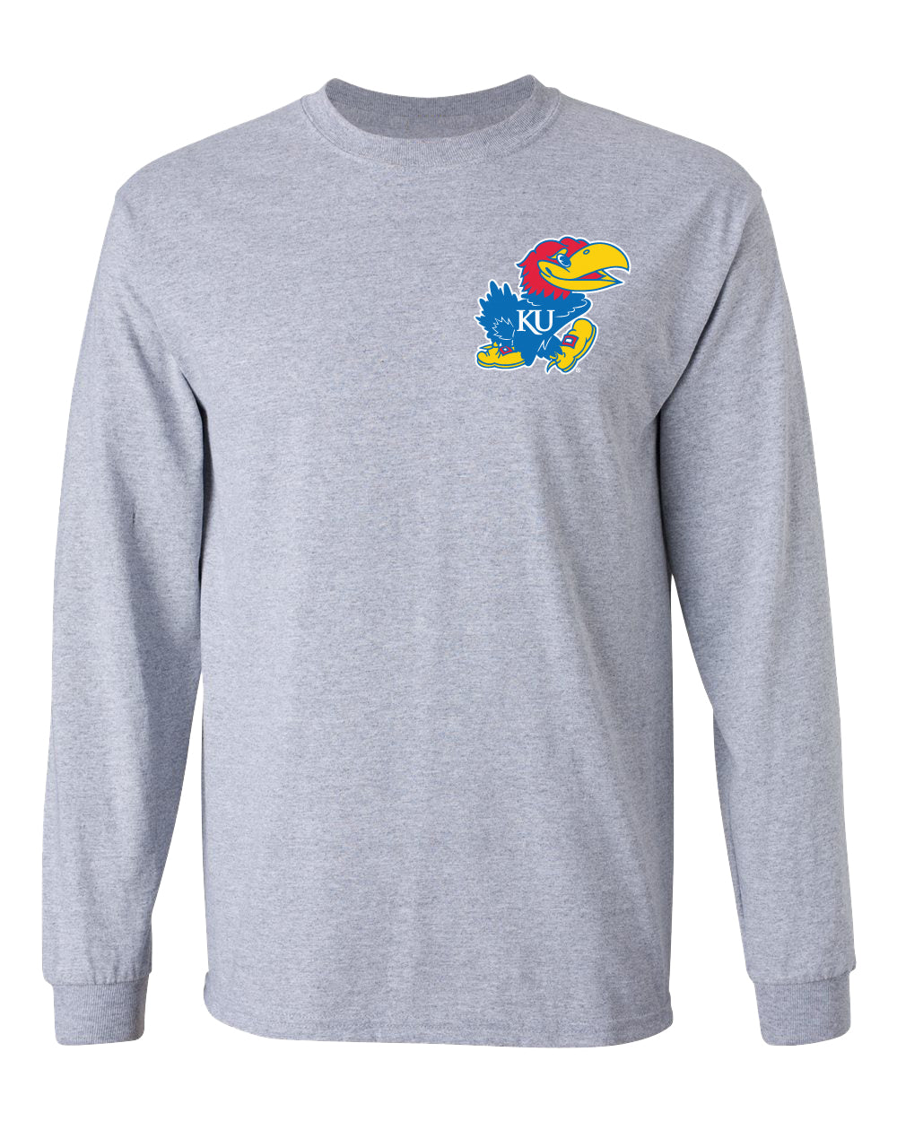 Kansas Jayhawks Long Sleeve Tee Shirt - Lone Kansas Jayhawk