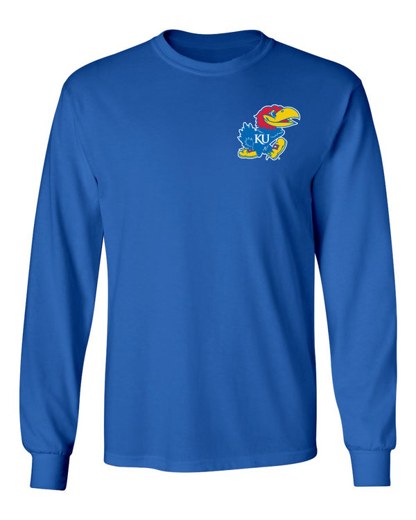 Kansas Jayhawks Long Sleeve Tee Shirt - Lone Kansas Jayhawk