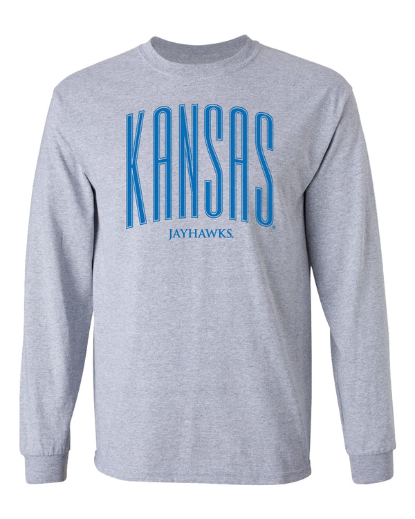 Kansas Jayhawks Long Sleeve Tee Shirt - Tall Kansas Small Jayhawks