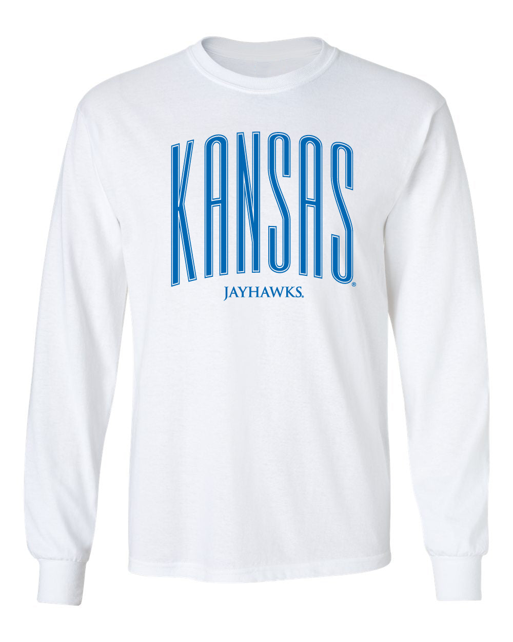 Kansas Jayhawks Long Sleeve Tee Shirt - Tall Kansas Small Jayhawks
