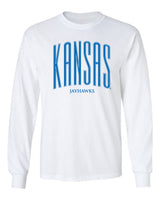 Kansas Jayhawks Long Sleeve Tee Shirt - Tall Kansas Small Jayhawks