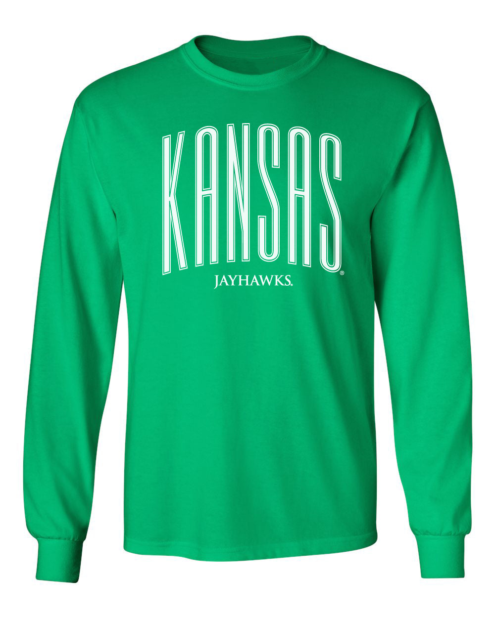 Kansas Jayhawks Long Sleeve Tee Shirt - Tall Kansas Small Jayhawks