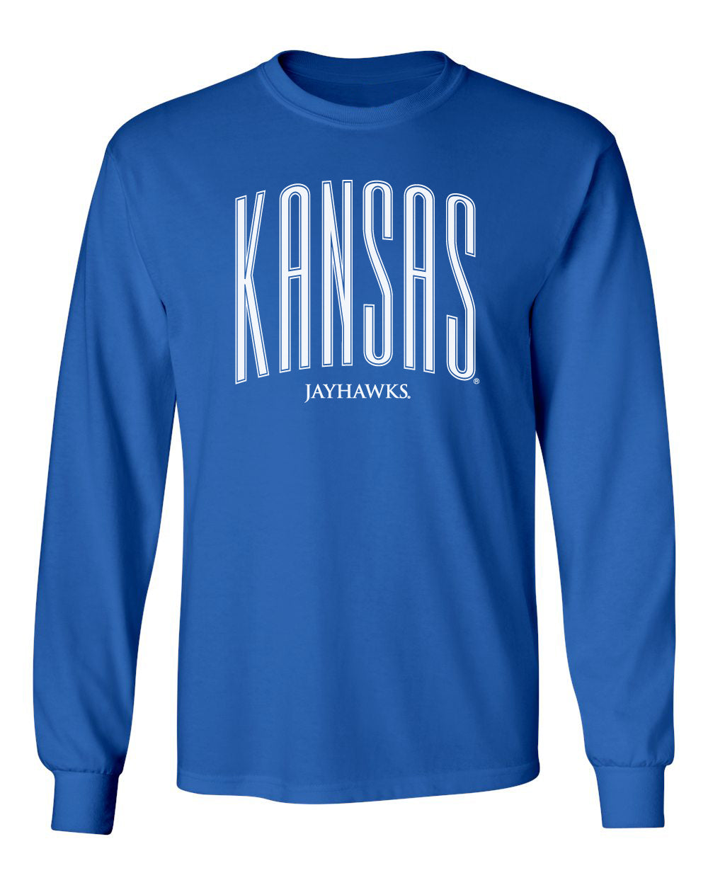 Kansas Jayhawks Long Sleeve Tee Shirt - Tall Kansas Small Jayhawks