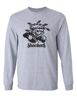 Wichita State Shockers Long Sleeve Tee Shirt - WuShock Logo